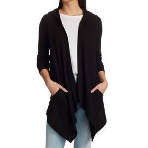Splendid Waffle cardigan with hood and pockets